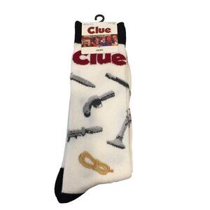 Hasbro CLUE Men's Crew Socks Size 10-13 Various Weapons from the Game